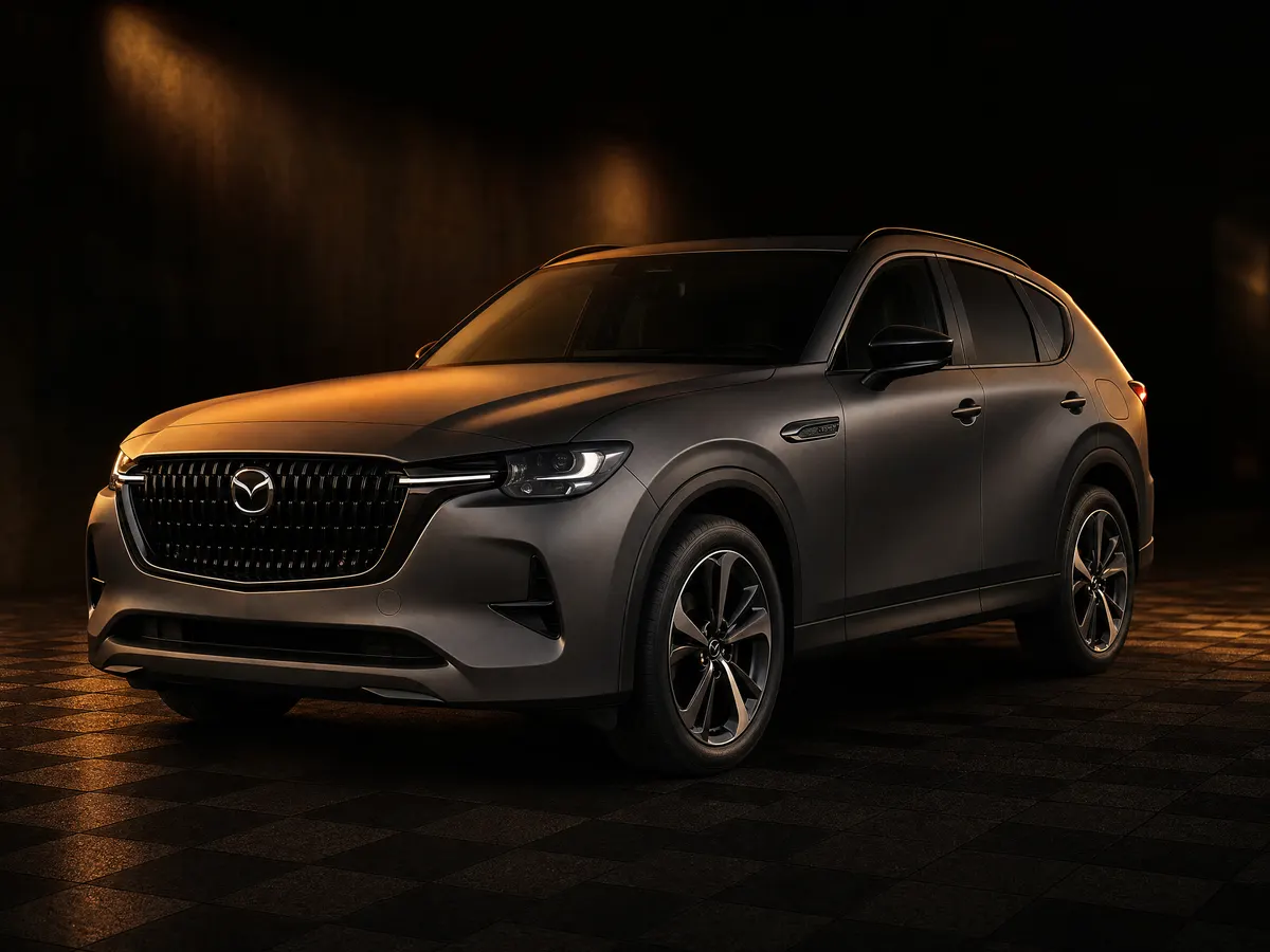 مازدا CX-60 رمادية بعد الحماية المطفية