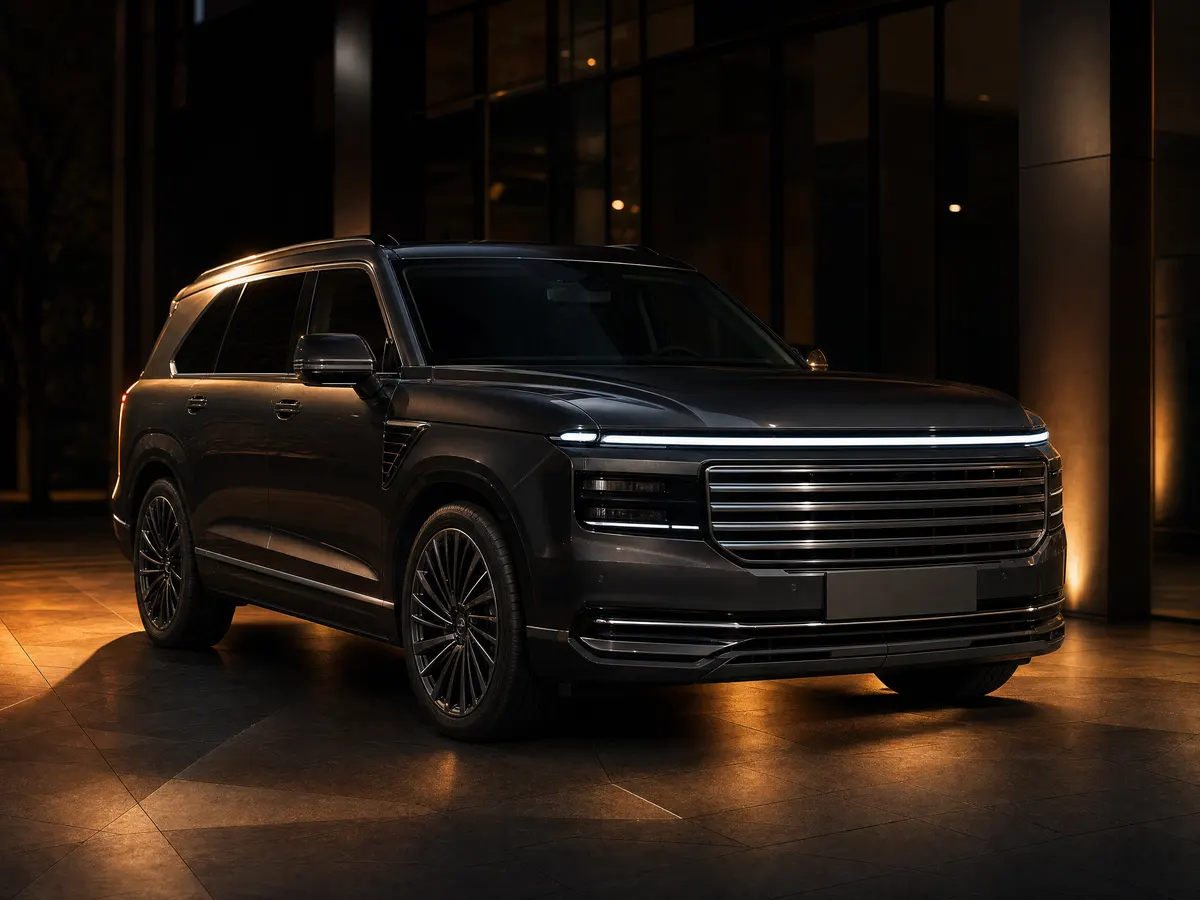 اكسييد SUV داكنة بعد تركيب فيلم الحماية